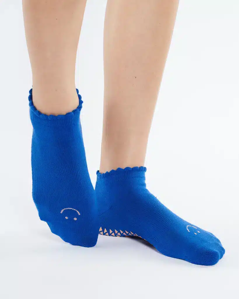 Chaussettes Pilates-Gyrotonic Smiley Blue
