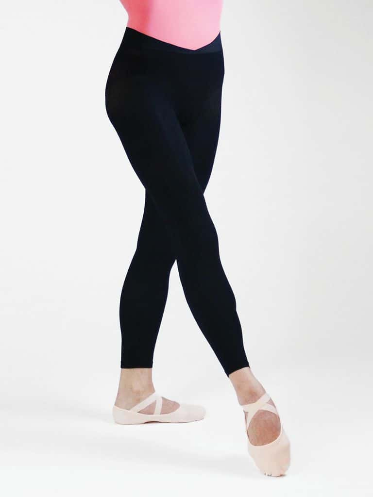 Collants sans pieds ceinture V Gaynor Minden noirs